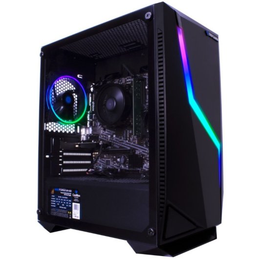 CoolBox Deep Gaming AMD Ryzen 5 5600G/16GB/1TB SSD + Monitor 24" Regulable + Setup Gamer