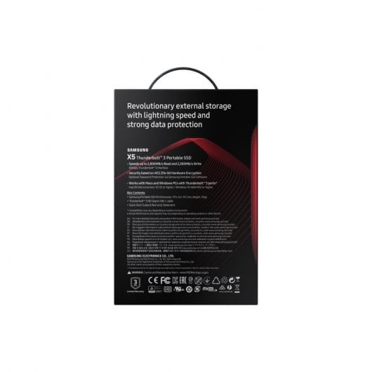 Samsung X5 SSD 2TB Thunderbolt 3