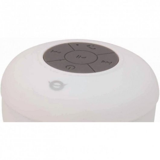 Conceptronic CSPKBTWPSUCW Altavoz con Ventosa Impermeable Inalámbrico 3W Gris/Blanco