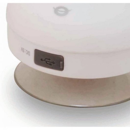 Conceptronic CSPKBTWPSUCW Altavoz con Ventosa Impermeable Inalámbrico 3W Gris/Blanco