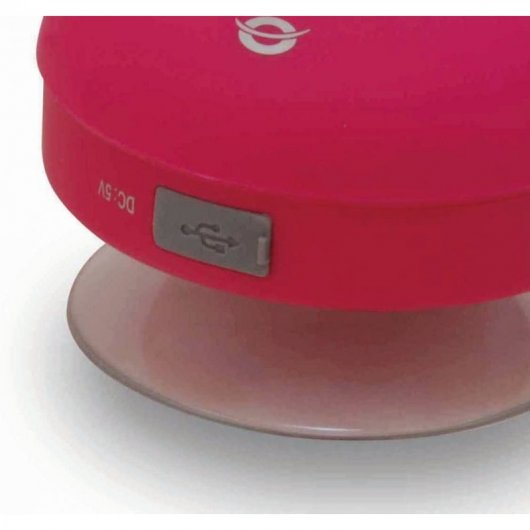 Conceptronic CSPKBTWPSUCP Coluna com Ventosa Impermeável Sem Fios 3W Vermelha