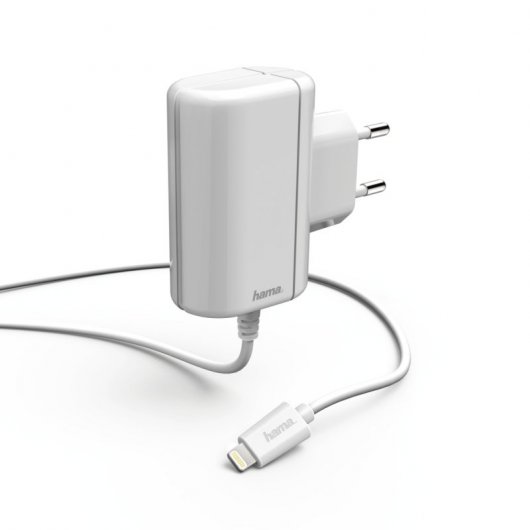 Hama Chargeur Lightning 2.4A 1m Blanc