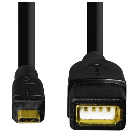 Hama Cable OTG Micro USB B a USB A Macho/Hembra 15cm Negro