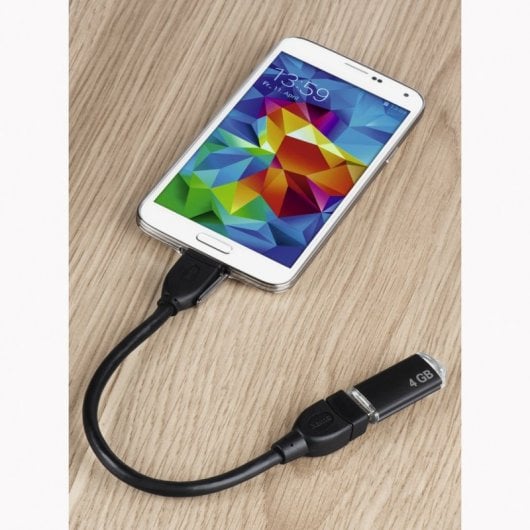 Hama Cable OTG Micro USB B a USB A Macho/Hembra 15cm Negro