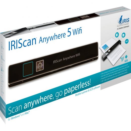 Iris IRIScan Anywhere 5 WiFi Escáner Portátil Negro