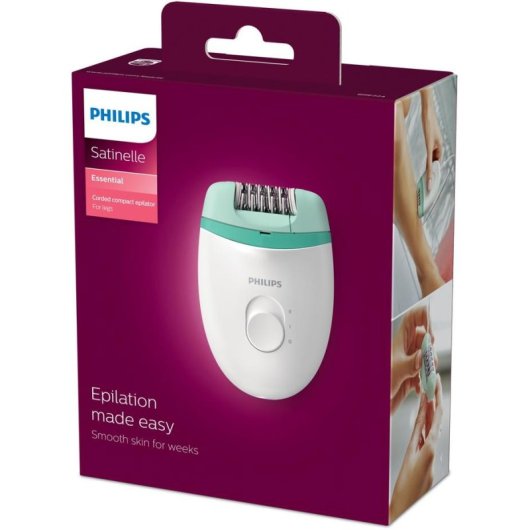 Epilatore Philips Satinelle Essential BRE224/00 2 Velocità Testina Lavabile