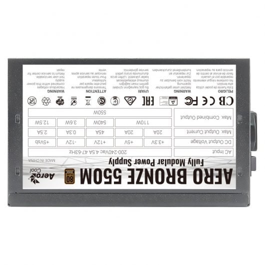 Aerocool Aero Bronze 550W 80 Plus Bronze Modular