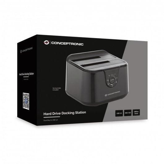 Conceptronic DDE02B Base Dock USB 3.0 para Discos 2.5"/3.5"