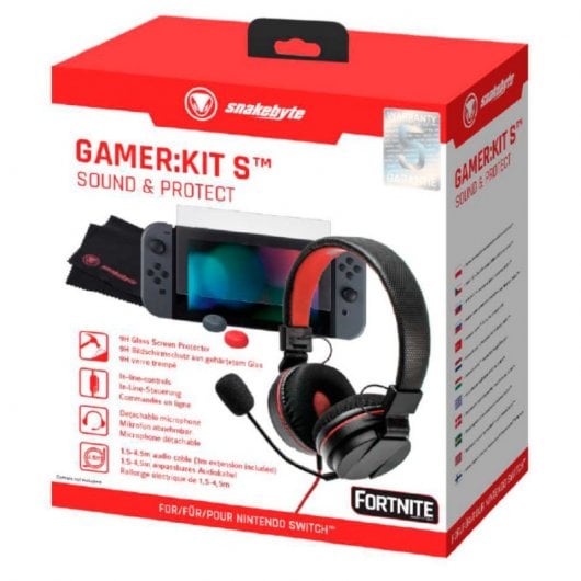 Snakebyte Gamer:Kit S Kopfhörer Kabelgebunden Kopfband Gaming Schwarz, Rot
