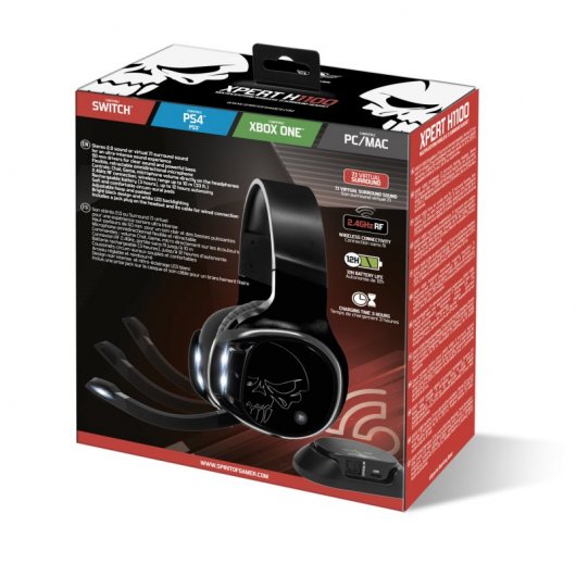 Cuffie da gioco wireless 7.1 Spirit of Gamer Xpert H1100