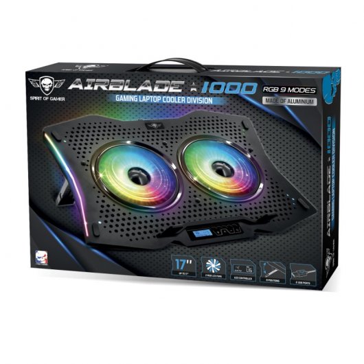 Spirit of Gamer AirBlade 1000 RGB Base Refrigeradora para Portátil hasta 17"