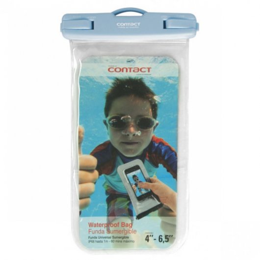 Contact Funda Universal Impermeable Azul para Smartphone entre 4.5"/6.5"