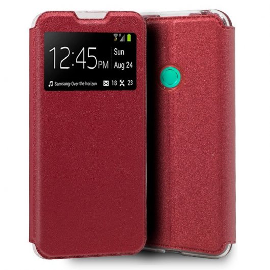 Cool Funda Flip Cover Liso Roja para Huawei P40 Lite E
