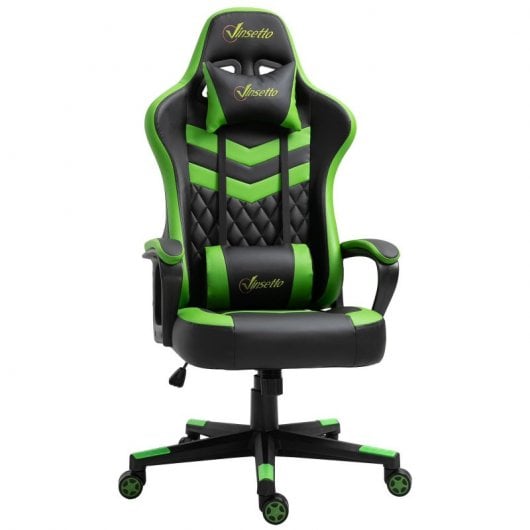 Vinsetto Cadeira Gaming Ergonómica Verde
