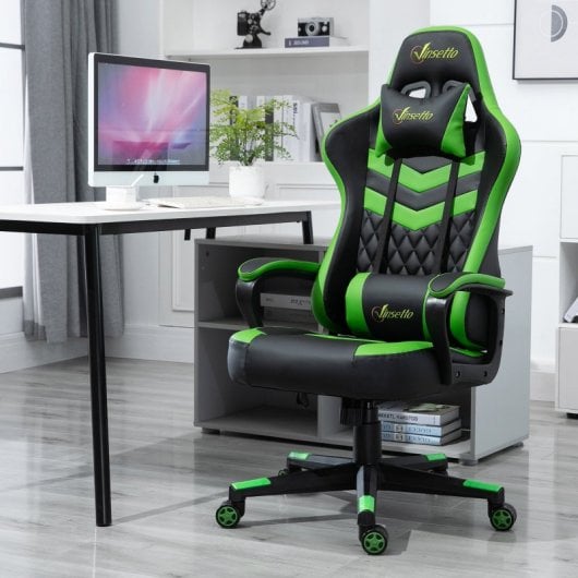 Vinsetto Cadeira Gaming Ergonómica Verde