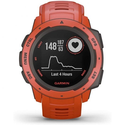 Garmin Instinct Solar Smartwatch Rojo