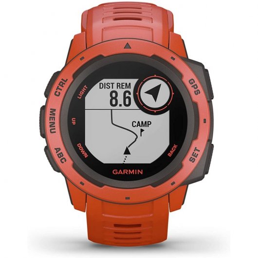 Garmin Instinct Solar Smartwatch Rojo