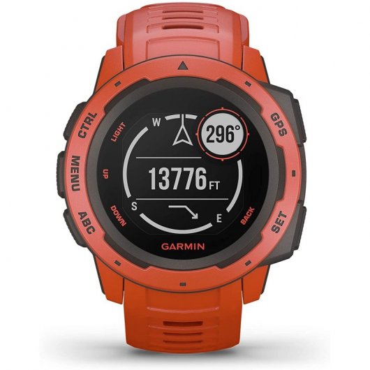 Garmin Instinct Solar Smartwatch Rojo