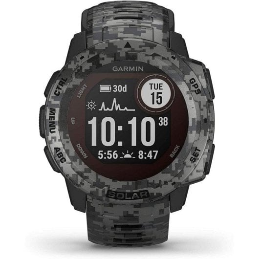 Garmin Instinct Solar Camo Edition GPS 45mm MIP Camouflage M/L Étanche 100m Pulsomètre SpO2