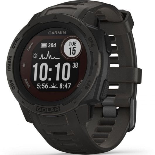 Garmin Instinct Solar GPS 45mm MIP Graphite M Étanche 100m Pulsomètre SpO2 Altimètre