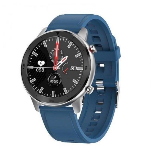 Innjoo Voom Sport Reloj Inteligente Bluetooth Plata con Correa Azul