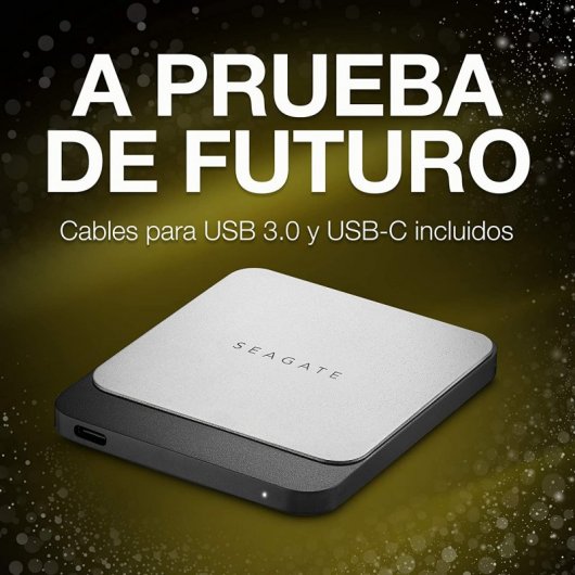 Seagate Fast SSD Externo 1TB USB-C 3.0 Plata