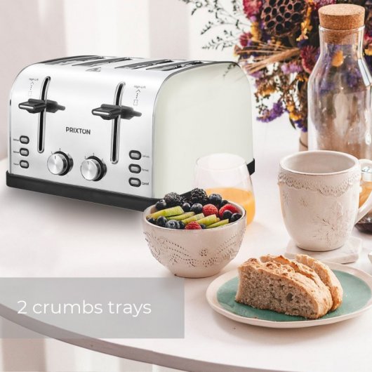 Prixton Bianca Tostador 4 Rebanadas 1900W Inox