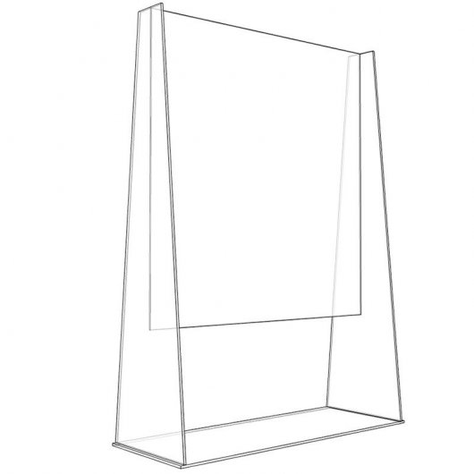 Environ appAPSSTAND Écran de protection en méthacrylate transparent 1100x800mm