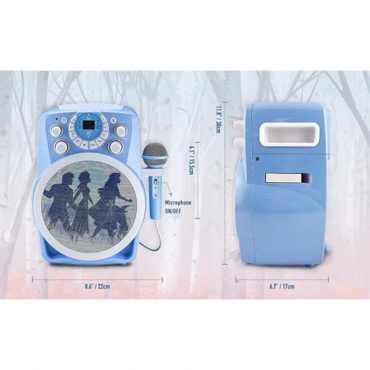 KIDdesigns Frozen 2 Altavoz Karaoke Bluetooth con Micrófono