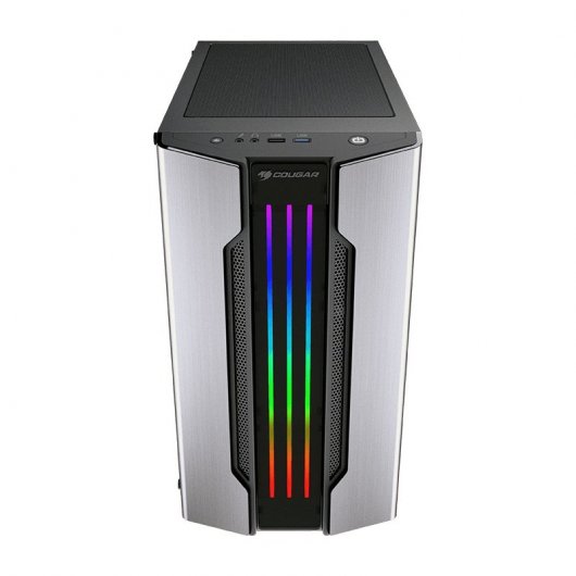Cougar Gemini M ARGB Vetro Temperato USB 3.0 Nero/Argento