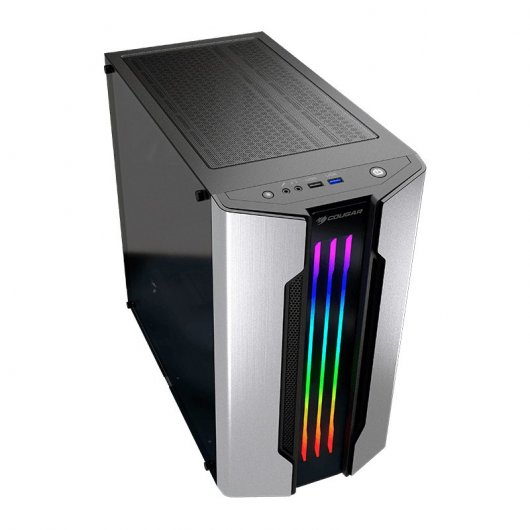 Cougar Gemini M ARGB Vetro Temperato USB 3.0 Nero/Argento