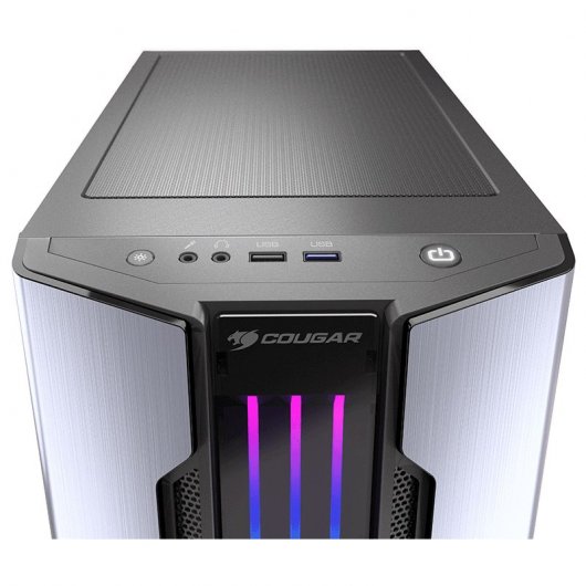 Cougar Gemini M ARGB Vetro Temperato USB 3.0 Nero/Argento