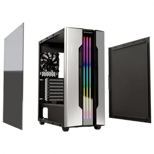 Cougar Gemini M ARGB Vetro Temperato USB 3.0 Nero/Argento