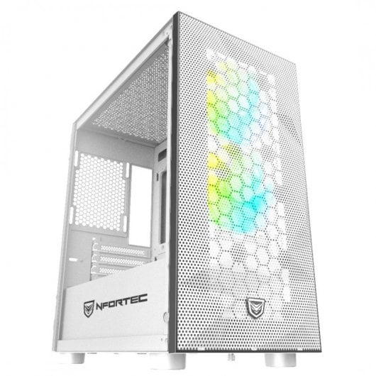 Nfortec Eris Cristal Templado USB 3.0 RGB Blanca