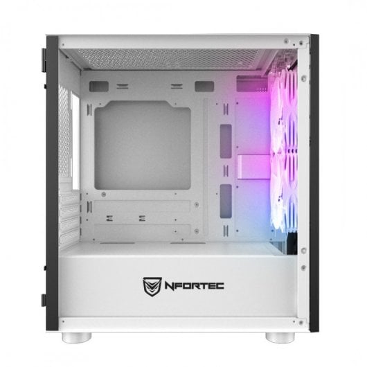Nfortec Eris Cristal Templado USB 3.0 RGB Blanca
