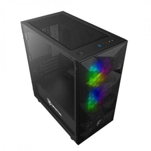 Nfortec Eris Cristal Templado USB 3.0 RGB Negra