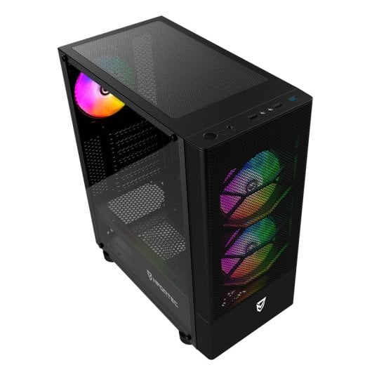 Nfortec Caelum Noir RVB Verre Trempé USB 3.0
