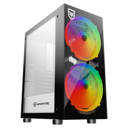 Nfortec Sygnus White ARGB Cristal Templado USB 3.0