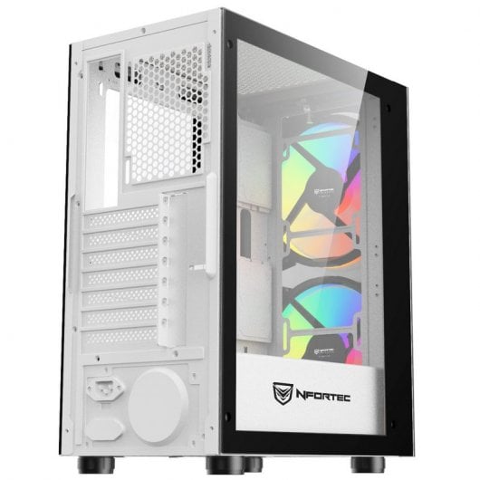Nfortec Sygnus White ARGB Cristal Templado USB 3.0