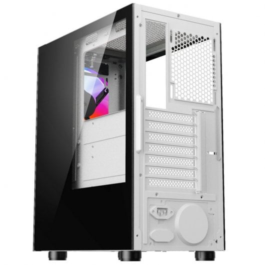 Nfortec Sygnus White ARGB Cristal Templado USB 3.0