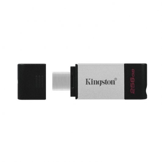 Kingston Technology DataTraveler 80 lecteur USB flash 256 Go USB Type-C 3.2 Gen 1 (3.1 Gen 1) Noir, Argent