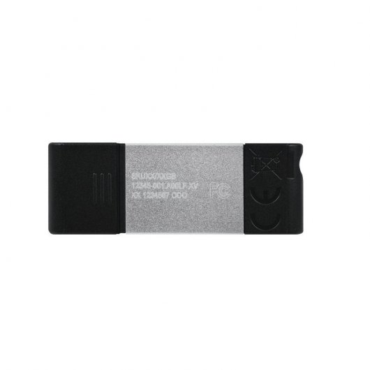 Kingston Technology DataTraveler 80 lecteur USB flash 256 Go USB Type-C 3.2 Gen 1 (3.1 Gen 1) Noir, Argent