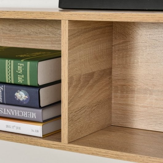 HomCom Mesa Escritorio con Estantes 140x125x149 cm Madera/Blanco
