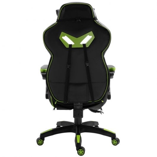 Vinsetto Silla Ergonómica con Reposapiés Verde/Negra