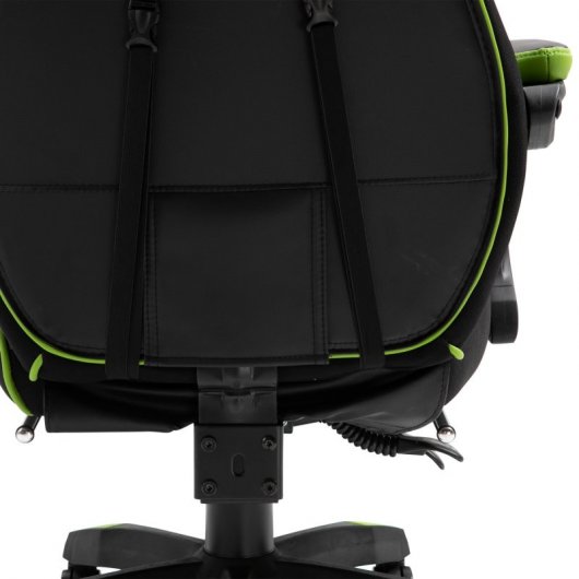 Vinsetto Silla Ergonómica con Reposapiés Verde/Negra