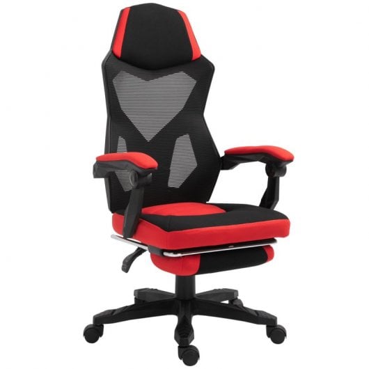 Vinsetto Silla Gaming Ergonómica Reclinable Roja/Negra