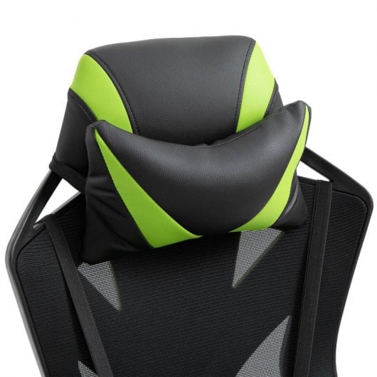 Vinsetto Silla Gaming con Reposapiés Verde/Negra
