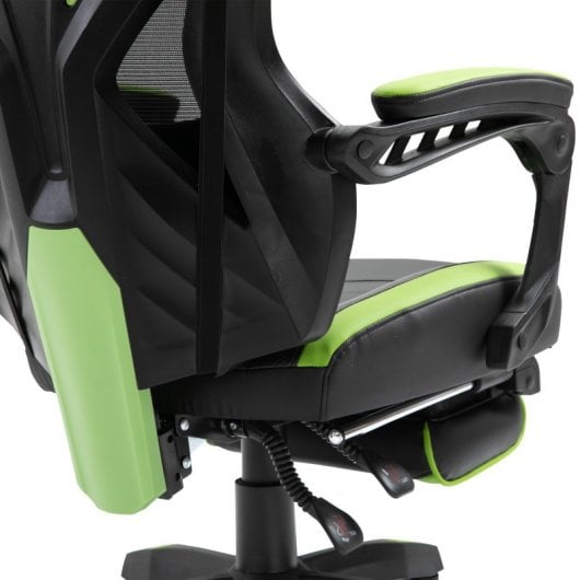 Vinsetto Silla Gaming con Reposapiés Verde/Negra