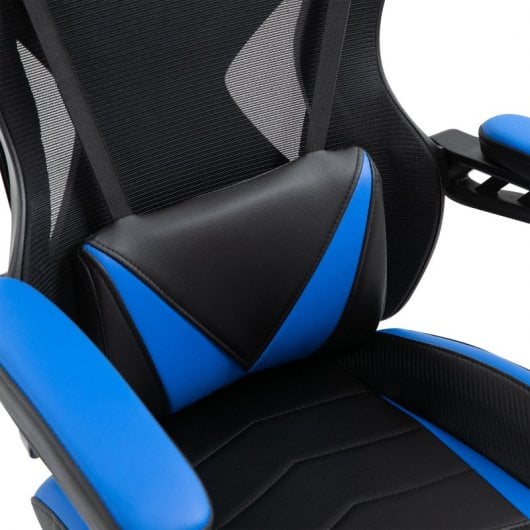 Vinsetto Silla Gaming con Reposapiés Azul/Negra