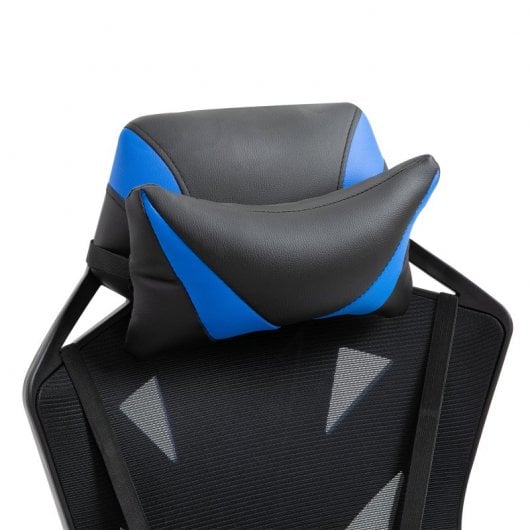 Vinsetto Silla Gaming con Reposapiés Azul/Negra